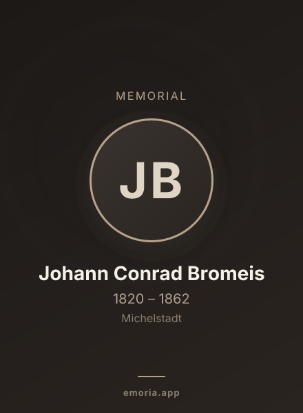 Memorial portrait of Johann Conrad Bromeis