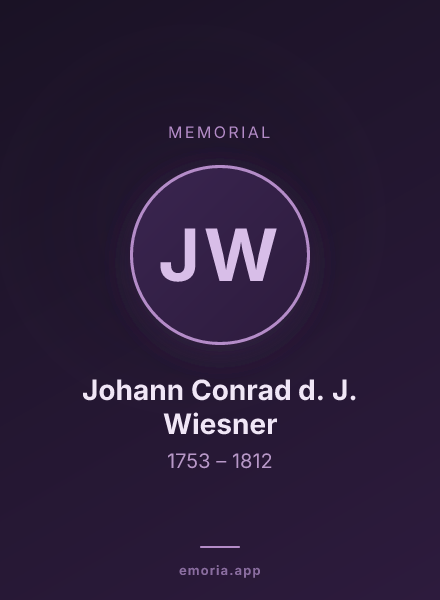 Memorial portrait of Johann Conrad d. J. Wiesner