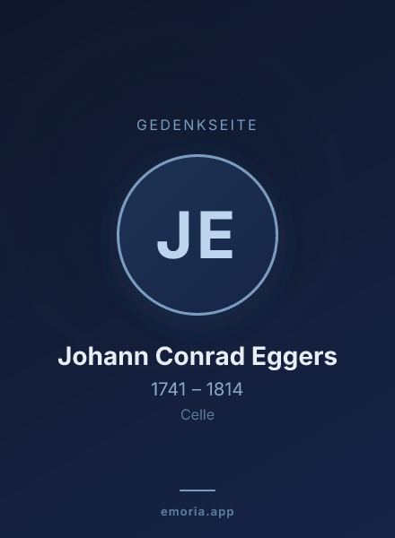 Gedenkportrait von Johann Conrad Eggers