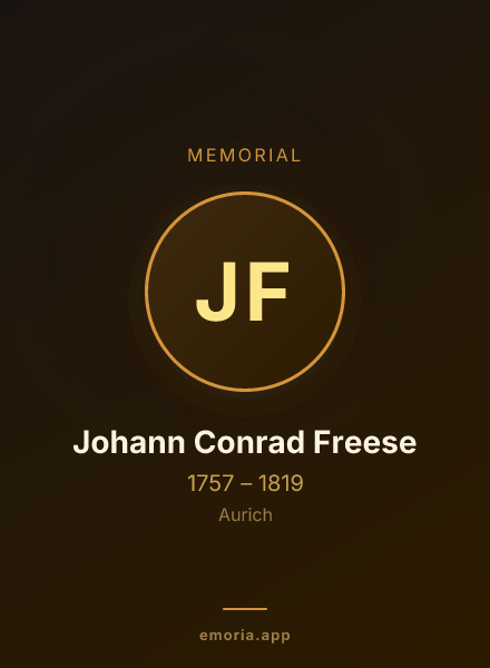 Memorial portrait of Johann Conrad Freese