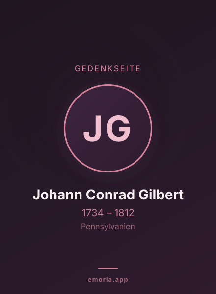 Gedenkportrait von Johann Conrad Gilbert