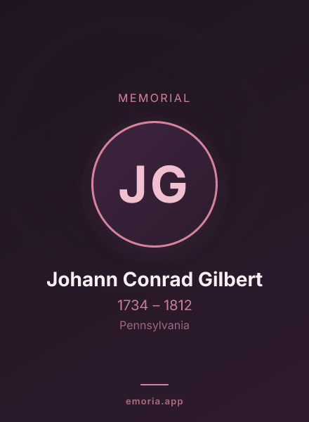 Memorial portrait of Johann Conrad Gilbert