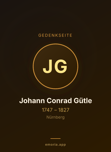 Gedenkportrait von Johann Conrad Gütle