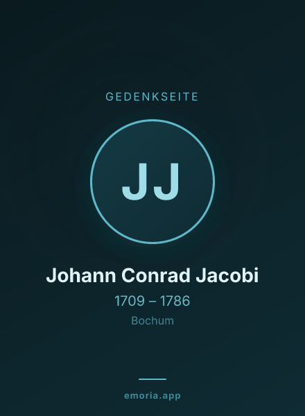 Gedenkportrait von Johann Conrad Jacobi