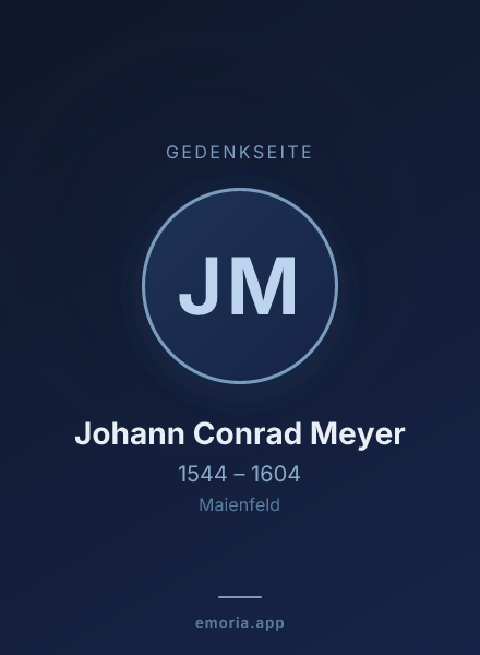 Gedenkportrait von Johann Conrad Meyer