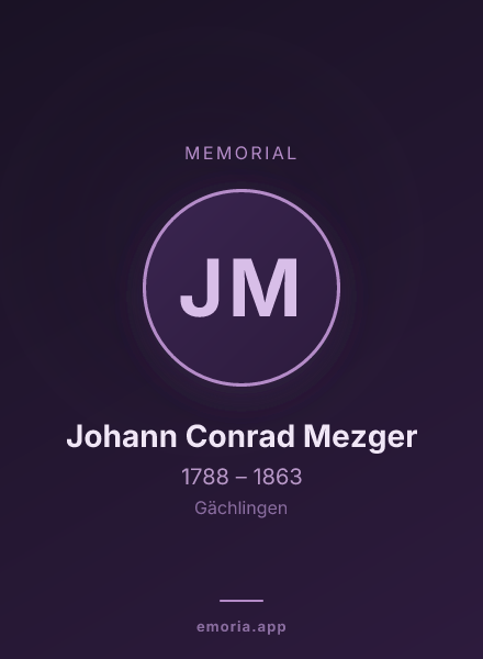 Memorial portrait of Johann Conrad Mezger