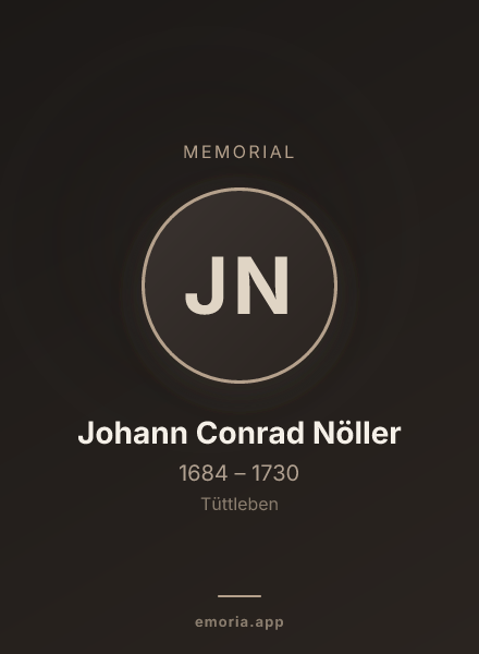 Memorial portrait of Johann Conrad Nöller