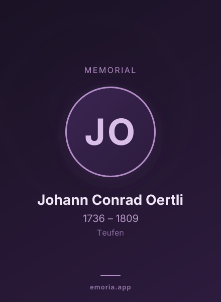 Memorial portrait of Johann Conrad Oertli