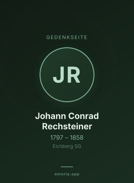 Gedenkportrait von Johann Conrad Rechsteiner