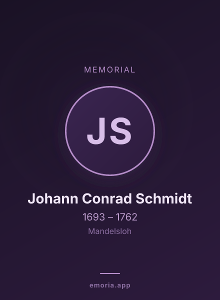Memorial portrait of Johann Conrad Schmidt