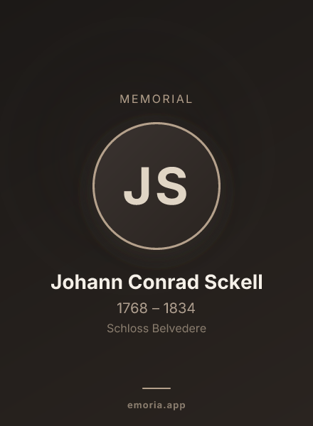 Memorial portrait of Johann Conrad Sckell