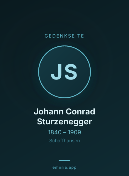 Gedenkportrait von Johann Conrad Sturzenegger