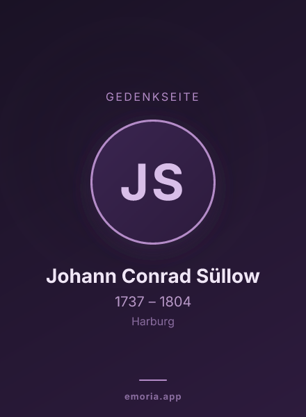 Gedenkportrait von Johann Conrad Süllow