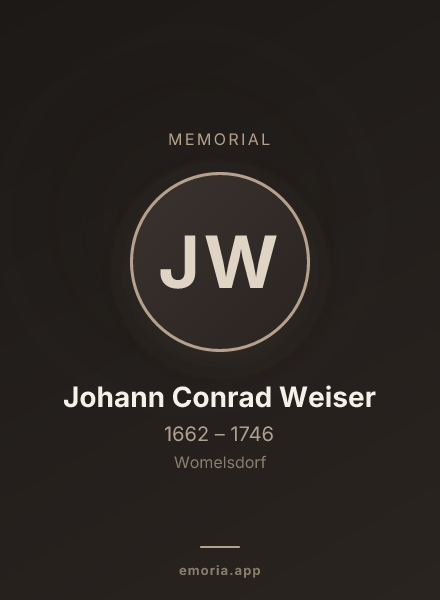 Memorial portrait of Johann Conrad Weiser