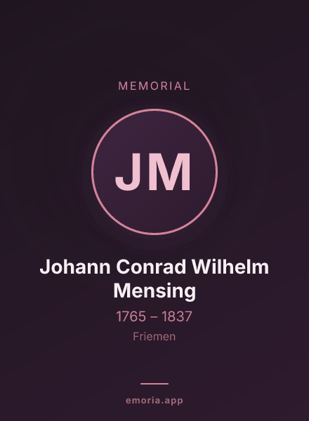 Memorial portrait of Johann Conrad Wilhelm Mensing