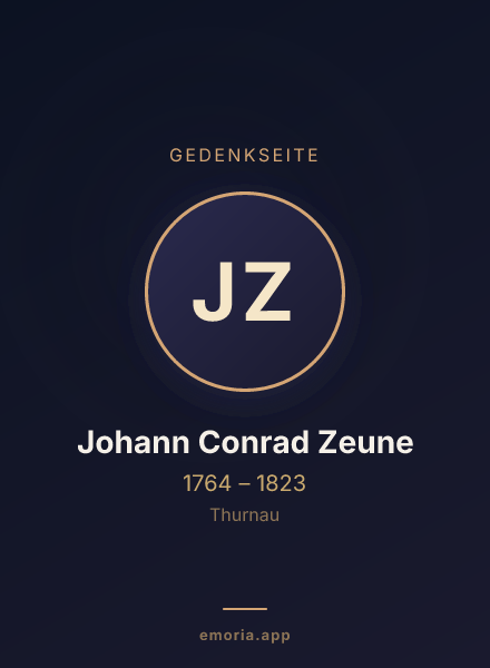 Gedenkportrait von Johann Conrad Zeune