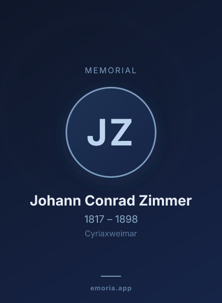 Memorial portrait of Johann Conrad Zimmer