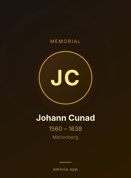 Memorial portrait of Johann Cunad