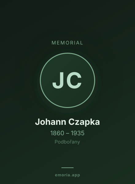 Memorial portrait of Johann Czapka