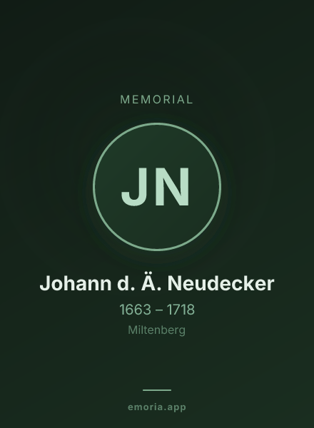 Memorial portrait of Johann d. Ä. Neudecker