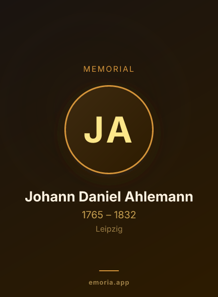 Memorial portrait of Johann Daniel Ahlemann