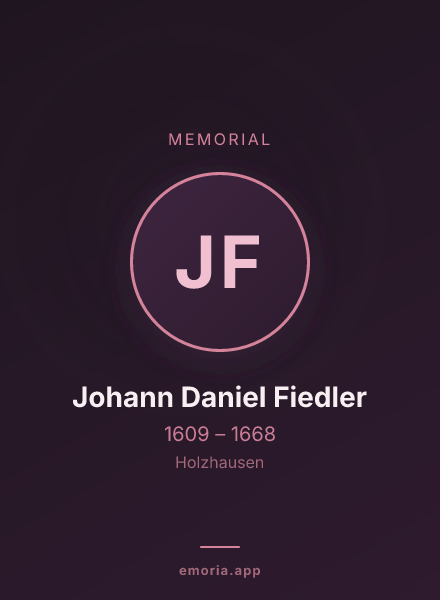 Memorial portrait of Johann Daniel Fiedler