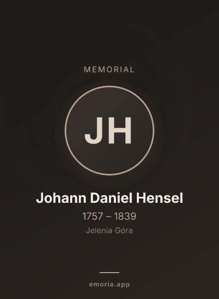 Memorial portrait of Johann Daniel Hensel