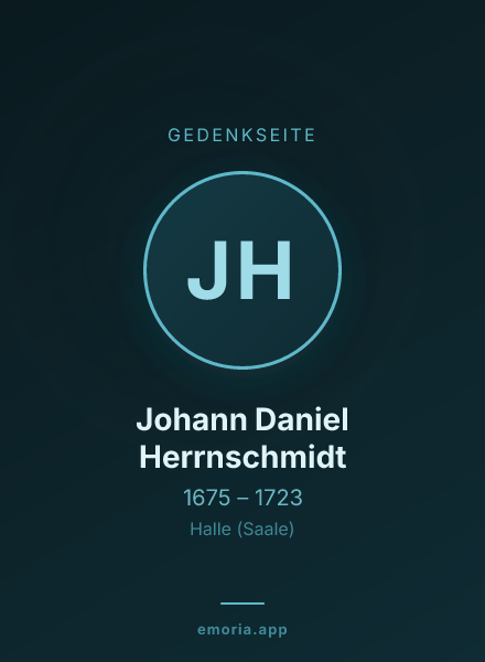 Gedenkportrait von Johann Daniel Herrnschmidt