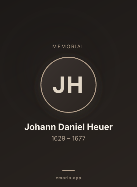 Memorial portrait of Johann Daniel Heuer