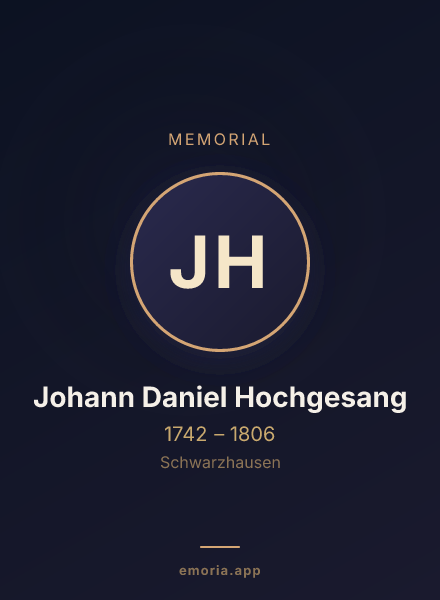Memorial portrait of Johann Daniel Hochgesang