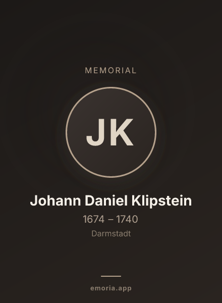 Memorial portrait of Johann Daniel Klipstein
