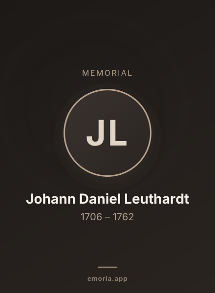 Memorial portrait of Johann Daniel Leuthardt