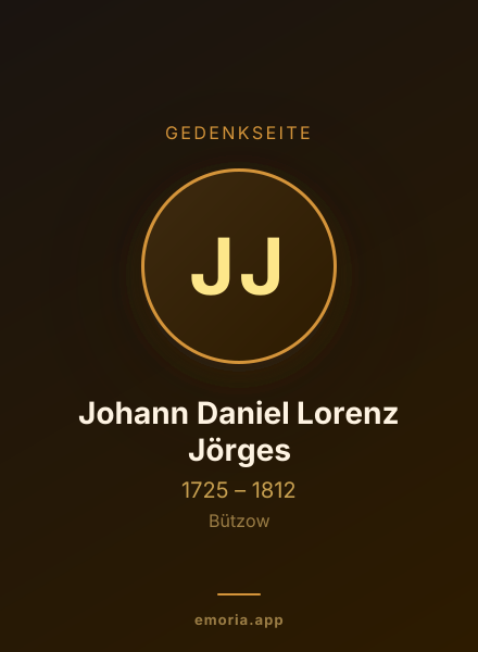 Gedenkportrait von Johann Daniel Lorenz Jörges
