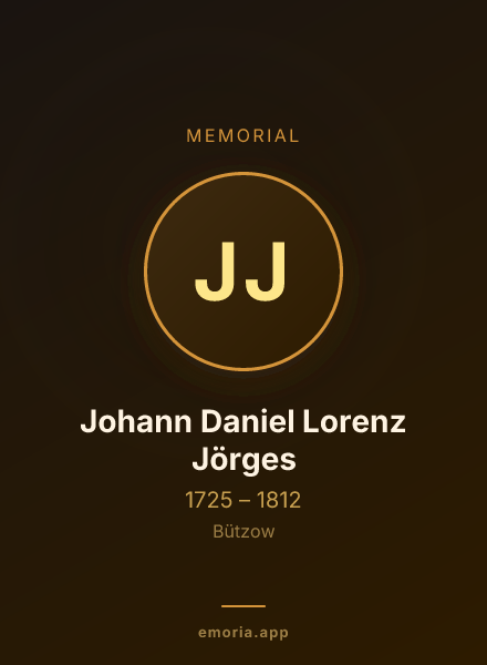 Memorial portrait of Johann Daniel Lorenz Jörges