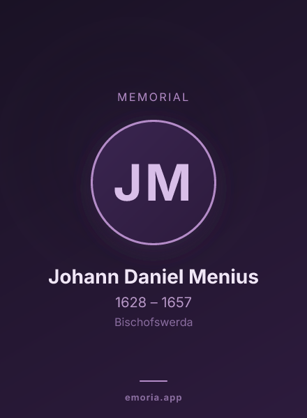 Memorial portrait of Johann Daniel Menius