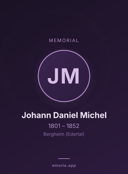 Memorial portrait of Johann Daniel Michel