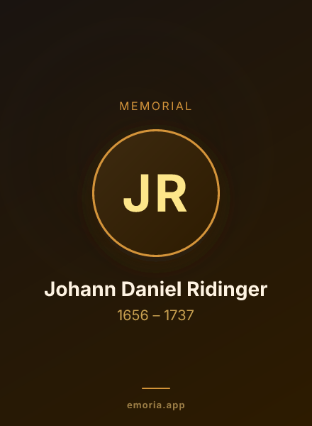 Memorial portrait of Johann Daniel Ridinger