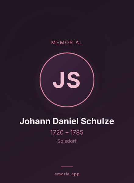 Memorial portrait of Johann Daniel Schulze