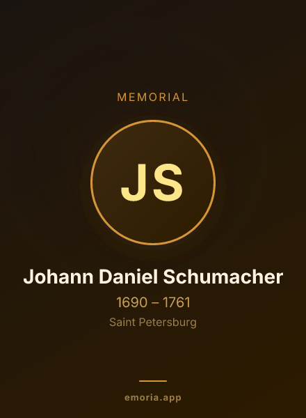 Memorial portrait of Johann Daniel Schumacher
