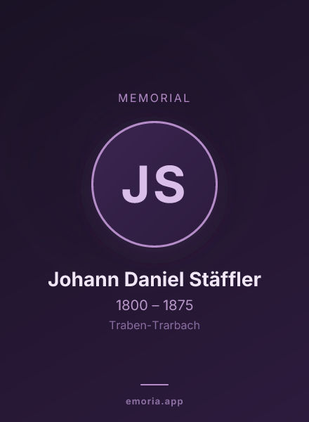 Memorial portrait of Johann Daniel Stäffler