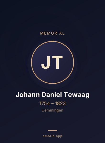 Memorial portrait of Johann Daniel Tewaag