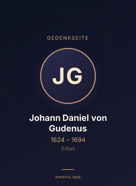 Gedenkportrait von Johann Daniel von Gudenus
