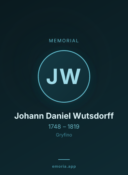 Memorial portrait of Johann Daniel Wutsdorff
