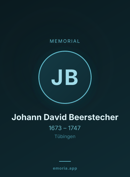 Memorial portrait of Johann David Beerstecher