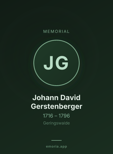 Memorial portrait of Johann David Gerstenberger