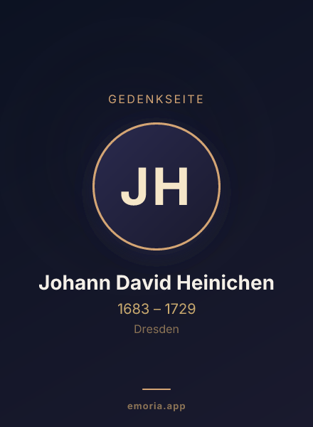 Gedenkportrait von Johann David Heinichen