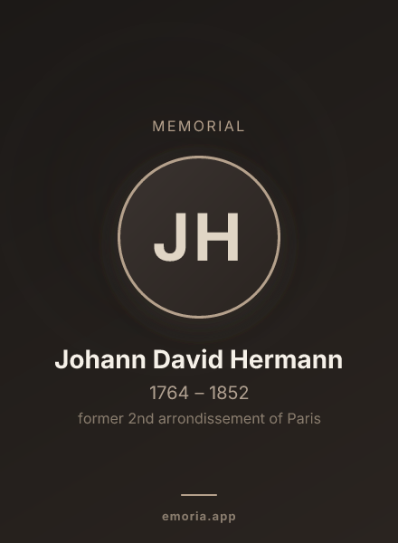 Memorial portrait of Johann David Hermann