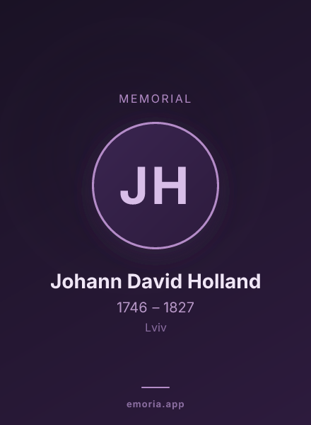 Memorial portrait of Johann David Holland