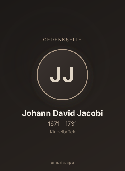 Gedenkportrait von Johann David Jacobi