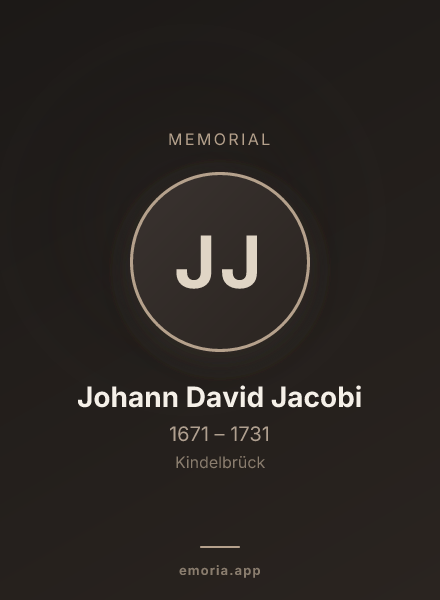 Memorial portrait of Johann David Jacobi